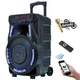 Акустическая система RIAS ZXX-7373 12" + микрофон Bluetooth/USB/SD/FM 1800 mAh 400W Black (3_05083) - изображение 1