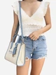 Сумка кросс-боди через плечо женская из натуральной кожи маленькая Michael Kors MK Mirella Small Shopper Top Zip Crossbody Bag BG-MK-18 Chambray Blue (196163094267) - изображение 2