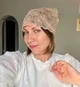 Кружевная косынка платок на голову в храм Цветы 90*25 см узкая бежевая (женская, детская) - изображение 4