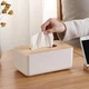 Мини коробка для салфеток с бамбуковой крышкой - изображение 5