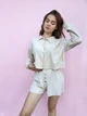 Костюм женский укороченная кофта и шорты Missguided Бежевый 9895 M (44-46) - изображение 6