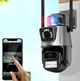 Уличная охранная Wi-Fi IP камера Dual Lens 6MP с ночным видением, двумя объективами и датчиком движения для видеонаблюдения дома - изображение 6