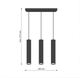 Żyrandol wiszący DPM SL-0152 3 x GU10 Black (5906881231081) - obraz 3