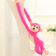 Maskotka Lean Toys Małpka z dźwiękiem Ciemnoróżowa 80 cm 16817 (5905884451342) - obraz 5