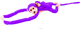 Maskotka Lean Toys Małpka z dzieckiem Fioletowa 70 cm 16829 (5905884451465) - obraz 3