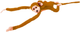 Maskotka Lean Toys Małpka z dzieckiem Jasnobrązowa 70 cm 16833 (5905884451502) - obraz 2