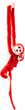 Maskotka Lean Toys Małpka z dzieckiem Czerwona 90 cm 16838 (5905884451557) - obraz 1