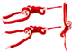 Maskotka Lean Toys Małpka z dzieckiem Czerwona 90 cm 16838 (5905884451557) - obraz 4