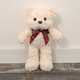 Maskotka-przytulanka Lean Toys Miś z kokardą Biały 30 cm 22105 (5905991044611) - obraz 2