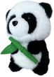 Maskotka-przytulanka Lean Toys Panda z bambusem Czarno-biała 18 cm 22557 (5905991049128) - obraz 1