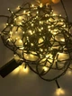 Светодиодная гирлянда No Brand 500 LED рубин 8 мм длина 28 метров с черным проводом, свет белый теплый - изображение 4