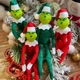Новогодняя игрушка "Рождественский вор Гринч", 30 см, зелёный, фигурка для ёлки и интерьера - изображение 6