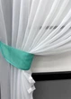 Кухонная занавеска VR-Textil № 069к бирюзовый с белым 280х170 см (52-1194) - изображение 5