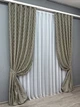 Комплект готових штор VR-Textil Жакард SAPFIR № 1755ш Сірий з бежевим 150х300 см 2 шт (33-0711) - зображення 3