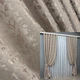 Комплект готовых штор VR-Textil Лен мрамор Pavliani VO № 1717ш серо-бежевый 150х275 см 2 шт (33-0617) - изображение 1