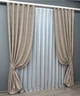 Комплект готовых штор VR-Textil Лен мрамор Pavliani VO № 1717ш серо-бежевый 150х275 см 2 шт (33-0617) - изображение 3