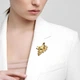 Брошь BROCHE бижутерия из стали Море Раковина золотистая BRBF114944 - изображение 3
