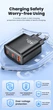 Зарядний пристрій Toocki, 40W, GaN, USB Charger Type C, QC 4.0, Dual Type C Fast Charger, для iPhone 15, 14, 13, 12 Pro Max, Samsung, Huawei, Lenovo, Motorola, Pixel, Black - зображення 8