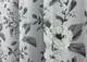 Тюль батист, коллекция "Flora". Цвет белый с серым принтом. Код 1681т - изображение 3
