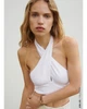 Топ жіночий Zara White Crossed Halter Top S Білий (1044\164\250) - изображение 5
