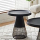 Стіл кавовий 50*50 см Elle, Black top grey glass base - зображення 1