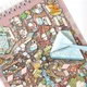 Стікери 3D Book DIY — прозорий фон, 35 сторінок, 10 сцен, Фіолетова, ізометричні наклейки-румбокс для творчості - изображение 3
