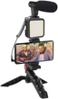 Zestaw blogera Platinet mikrofon + lampa LED + tripod + uchwyt to telefonu (PMVG4IN1) - obraz 4