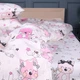 Простынь MirSon полуторная 150x220 см Kids Time 17-0776 Magic cats pink Бязь (2200011238432) - изображение 1