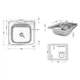 Кухонна мийка Brinex 5050 0,6 мм Satin (BRIN5050SAT06) - зображення 2