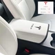 Автомобильный чехол на подлокотник авто Tesla Model 3 / Tesla Model Y | Искусственная PU кожа | Белый - изображение 1