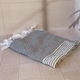 Пляжное полотенце 90х170см ARDESTO SPA 100% хлопок тёмный серый пештемаль - изображение 2