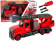 Wóz strażacki Lean Toys do rozkręcania z akcesoriami Czerwony (15923) (5905679074640) - obraz 2