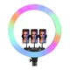 Кольцевая LED лампа RGB MJ18 45см 3 крепления - изображение 1