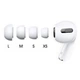 Комплект амбушюр для AirPods Pro 1-2, 4шт (XS, S, M, L), силікон, White - зображення 2