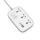 Подовжувач мережевий Ldnio SC3416 | 2USB/2Type-C, 3Sockets. QC/PD, 65W/5A, 2м EU Plug| white - зображення 2