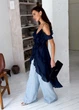 Блузка з воланами довга cиня, L ART KNIT 040759 - зображення 11