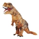 Надувний костюм динозавра T-Rex 150-195cm. Коричневий динозавр надувний костюм - зображення 8