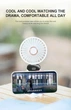 Вентилятор N15, акумуляторний, 1800mAh, портативний, ручний, з підставкою під телефон, Type-C, 2.5W, 3.5-7h, White - зображення 14