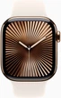 Смарт-годинник Apple Watch Series 10 GPS + Cellular 42mm Gold Titanium Case with Starlight Sport Band - M/L (MX073QH/A) - зображення 2