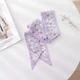 Хустинка-стрічка твіллі для волосся на шию на руку на сумку Honey Fashion Accessories фіолетовий (12-348/7) - зображення 1