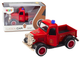 Autko strażackie Lean Toys klasyczne z napędem światłami i dźwiękami 1:36 Czerwony (20668) (5905991029564) - obraz 2