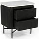 Тумбочка приліжкова 60 см, 2 ящика Isabella, Lilac ice top and black wooden base - зображення 6