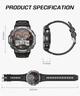 Смарт часы мужские VALDUS VD47 PRO Black (тонометр, пульсометр, звонки, фонарик) 525мАг, Amoled екран - изображение 4