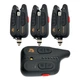 Набор сигнализаторов поклевки для рыбалки GLADIATOR RF1118 3+1 Black с пейджером - изображение 3