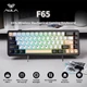 Механічна бездротова (Bluetooth + 2,4G) клавіатура з HOT SWAP AULA F65 RGB 67 Key, WIN/MAC УКР/АНГЛ BLACK/WHITE (F65BW) - изображение 3