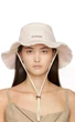 Панама с принтом Jacquemus Le Bob Artichaut Beige Белый - изображение 1