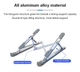 Підставка для ноутбука ALUMINUM розсувна металева - зображення 3