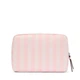 Косметичка рожева Victoria’s Secret Travel Makeup Pouch Heritage Stripe - зображення 2