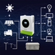 Hybrydowy inwerter Qoltec 11 kW 160A 48V MPPT BMS Sinus Wi-Fi option (5901878538624) - obraz 7