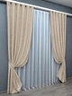 Комплект готовых штор VR-Textil Лен мрамор Pavliani VO № 1767ш бежевый 150х270 см 2 шт (33-0723) - изображение 3